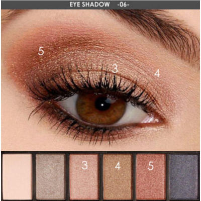 

6 Colors Cosmetics Eyeshadow Palette Glamorous Smokey Eye Shadow Shimmer