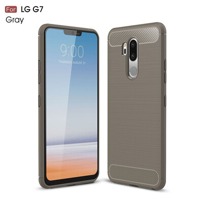 

Fivice LG G7 case Luxury brushed carbon fiber TPU soft shell