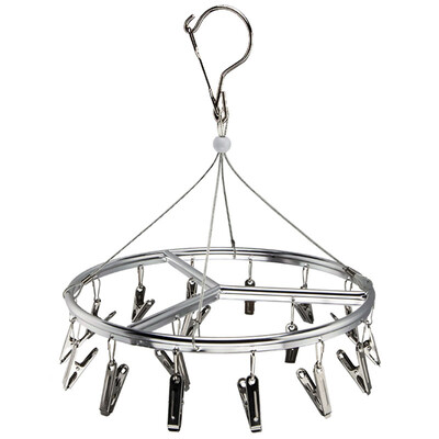 

Jingdong supermarket Shun Yi 20 folder stainless steel drying racks long drying frame socks clip round SY519