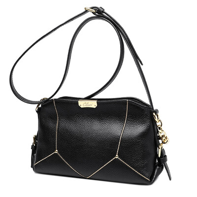 

Ke Lu Chi (CLUCI) new leather shoulder bag European and American fashion ladies oblique cross package ladies bag CW1161231 black