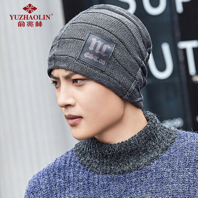 

Yu Zhaolin YUZHAOLIN hat mens autumn&winter mens wool hat Korean version of the wild warm riding hat thickening knit hat autumn&winter baotou hat youth male hat NC wool cap gray