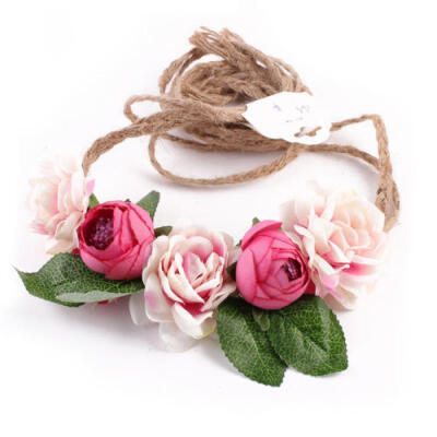 

Fashion Flower Women Boho Garland Girl Beach Crown Hair Band Headband Wedding