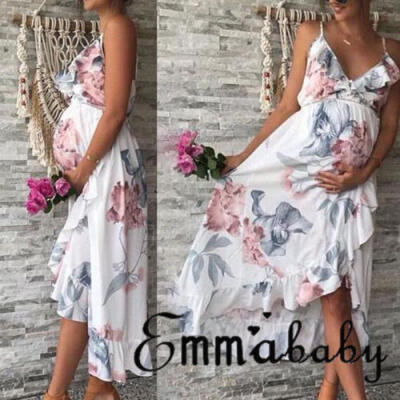 

USA Pregnant Women Long Maxi Ball Gown Photography Prop Clothes Maternity Dress