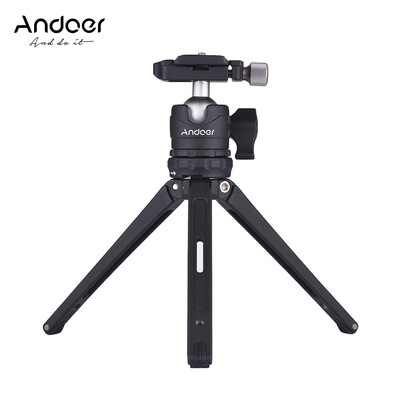 

Andoer Table Desktop Mini Travel Tripod with Ball Head Quick Release Plate for Canon Nikon Sony DSLR for GoPro Hero 6543 for Y