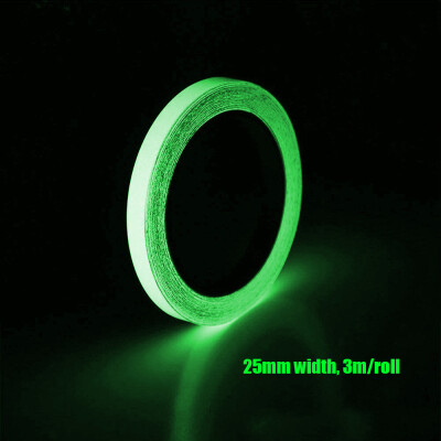 

3mRoll 30mm Self-adhesive Luminous Tape Glow in the Dark High Bright DIY Handmade Safety Warning Signs Tape Home Stage Decoration