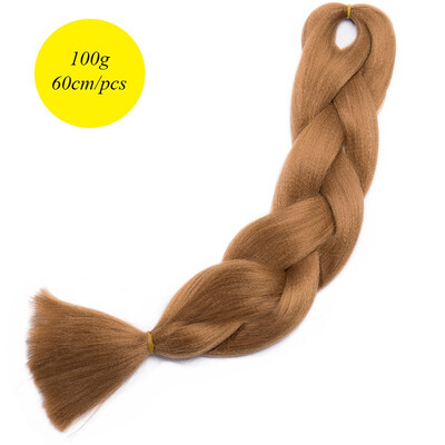

60CM Hair Braid Braiding Hair Extension Two Ombre Synthetic Crochet One Piece 100g Heat-Resistant