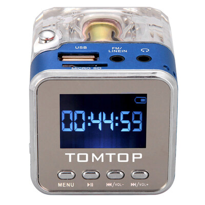 

Mini Digital Portable Music MP34 Player TF USB Disk Speaker FM Radio Red