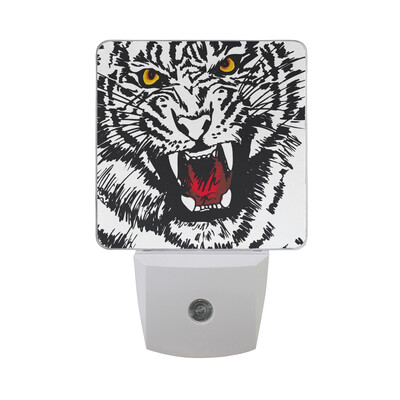 

ALAZA LED Night Light With Smart Dusk To Dawn SensorGorgeous Sumatran Tiger Plug In Night Light