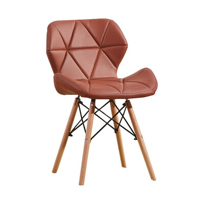 

Modern restaurant used wooden legs dining leather chair