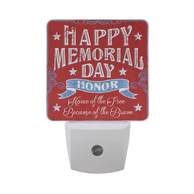 

ALAZA LED Night Light With Smart Dusk To Dawn SensorMemorial Day Vintage Style Plug In Night Light