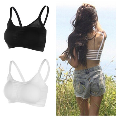 

Sexy Womens Hollow Back Midriff Tank Top Bra Wrap Vest Chest Camisole