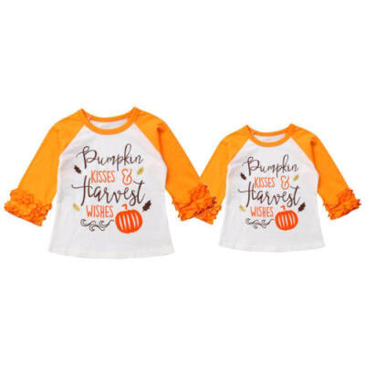 

Toddler Kids Baby Boy Girl Cotton Long Sleeve T-shirt Tops Shirts Clothes Outfit