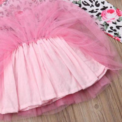 

AU Floral Toddler Kids Baby Girls Dress Princess Pagant Party Lace Tutu Dresses