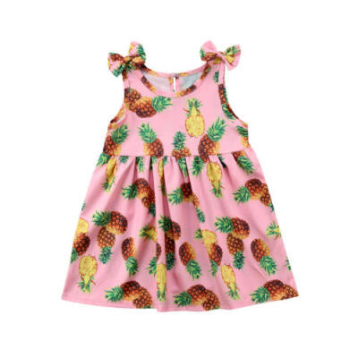

Toddler Princess Baby Kids Girl Dress Party Tutu Summer Floral Dress Cute