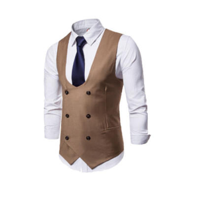 

Men Luxury Vest Formal Business Wedding Party Tuxedo Waistcoat Jacket Coat Top Y