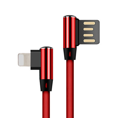

L type Lightning Data Cable TPE Fabric Braided Fast Charge Stable Data Transmission Charging Cable for iPhone X 8 7 iPod iPad iOS