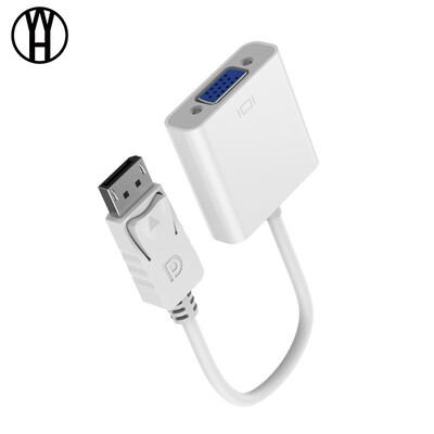 

WH Display Port DP to VGA Female Adapter Cable Converter For Projector DTV TV HDVD Player 1080P