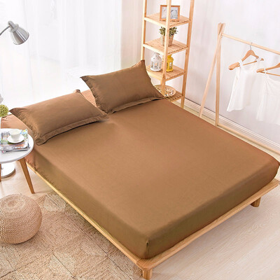 

100 Cotton Mattress Cover Twin Full Queen Size Bed Fitted Sheet 1 Piece Solid Color Bed Sheet