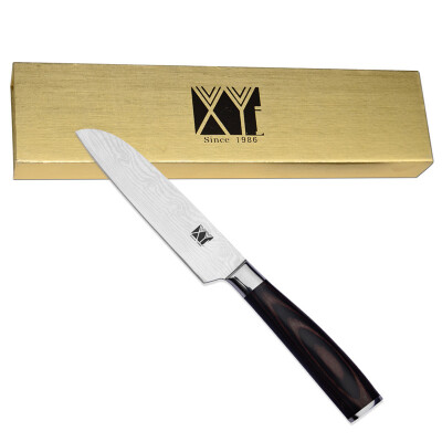 

5 inch santoku knife 7Cr17 stainless steel knife with one gift box kitchen knife shap blade cooking knife