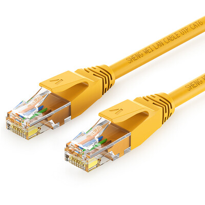

Win (shengwei) LC-6100E six lines of pure copper Gigabit 8-core twisted-pair network jumper 10 meters yellow high-speed broadband network cable Gigabit network cable