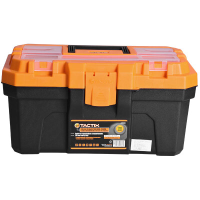 

Tactix 320111 Toolbox Plastic Household Toolbox Box Tool Storage Box Double Hardware Toolbox