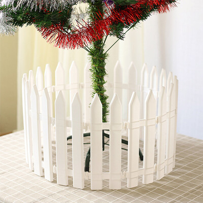 

Shengnishangpin Christmas Tree Package Accessories Christmas Decoration Scene Arrangement Decoration White Plastic Splicing Fence