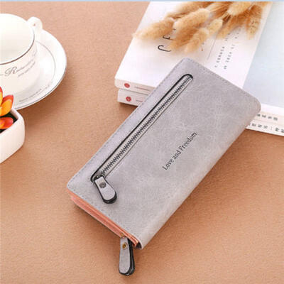 

Women Leather Zipper Purse Ladies Clutch Coin Wallet Phone Card Holder Handbag