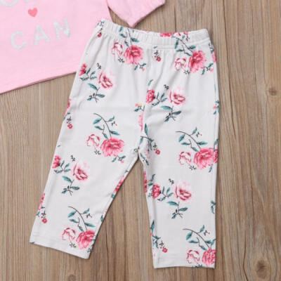 

2018 New Autumn Clothes 0-3T Infant Kid Baby Girl T-shirt TopsPants Outfits Set