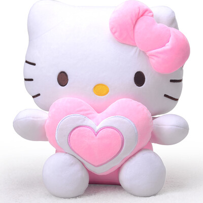

HelloKitty Hello Kitty Cat Плюшевые игрушки Hearts KT Series Cartoon Doll Doll Doll Pillow Pillow KT15 inch (розовый) KT1343