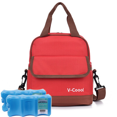 

V-Coool set including blue ice double breast milk storage bag back milk bag ice pack lunch bag lunch bag picnic bag light blue dry blue ice 2