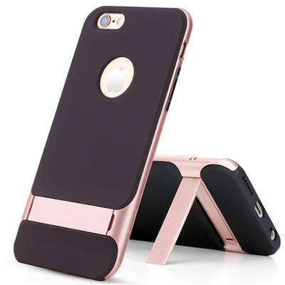 

Jingdong self Locke ROCK Lace bracket anti-drop phone shell iPhone6 ​​ 6s protective cover for Apple 6 6s silicone sets rose gold