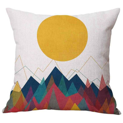 

UpperX Cushion Cover Geometric Design Home Decor Design Throw Pillow Cover Pillow Case 18X18inch Cotton Linen for SofaGift E