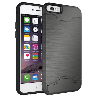 

Fivice iPhone 66S Case TPU all-inclusive anti-drop brushed card with bracket mobile phone case
