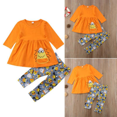 

Toddler Kid Baby Girl T-shirt Blouse DressLong Pants Legging Outfit Clothes Set