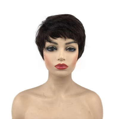 

StrongBeauty Short Straight Brown Wigs for Women Synthetic Natural Looking Wigs