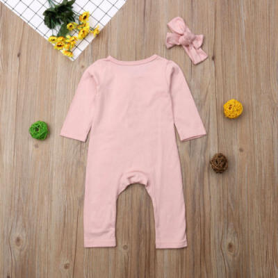 

Toddler Infant Baby Girl Long Sleeve Romper Jumpsuit Bodysuit Clothes Outfits