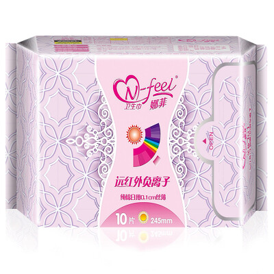 

Nafi sanitary napkin 3D convex convex cotton surface plus night with 350mm * 6 (leak-proof breathable light absorption after the leakage barrier