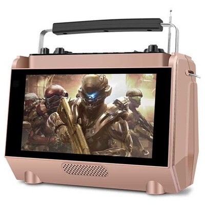 

With display wireless HD video player speaker MP4 player outdoor home karaoke portable FM radio Bluetooth speaker ktv card MP3