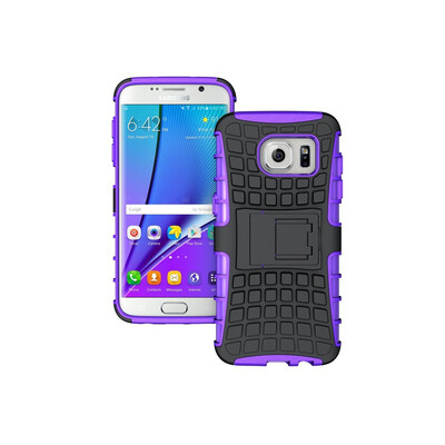 

Fivice Samsung S7 edge Case TPU anti-fall tire pattern back clip bracket phone case