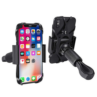 

New Design 360 Degree Motorcycle Phone Holder Adjustable Bicycle Bike Phone Holder Handlebar Support Moto Mount With Rubber