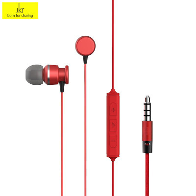 

JKR-313 In-ear Wired Earphones 35mm Line Type Dynamic Earphones With Microphone Volume Control Black Red Gray Sport Earphones