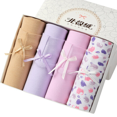 

Jingdong Supermarket Beijiji velvet Beijirog ladies underwear female 95 pure color cotton waist lace triangular underwear 1019 4 installed light color uniform