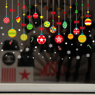 

Christmas Xmas Santa Removable Window Stickers Art Decal Wall Home Shop Decor