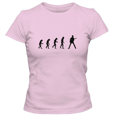 

ShirtLoco Womens Evolution Of Man To Guitar Player T-Shirt