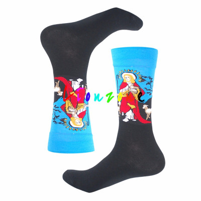 

LIONZONE 2018 New Happy Socks Lnvierno Mujer Retro Personalidad Arte Mural Pintura Famosa Masculina Aceite Socks Funny Gift