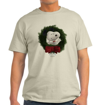 

CafePress Snoopy - Christmas Wreath - 100 Cotton T-Shirt