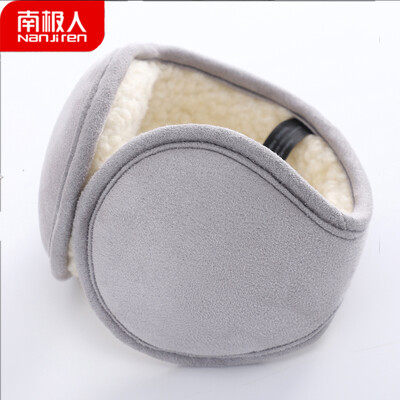 

Antarctic winter earmuffs mens warm ear bag womens wearable folding thickening ear warm earmuffs earmuffs N2E8X867853 light gray