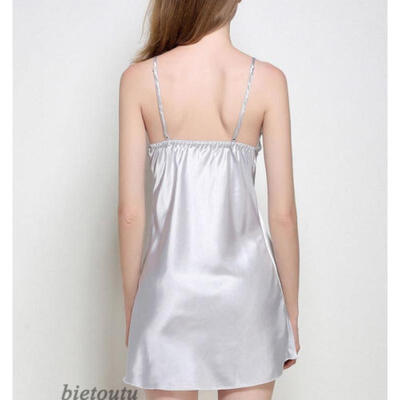

Sexy Lingerie Women Silk Lace Robe Dress Babydoll Nightdress Nightgown Sleepwear