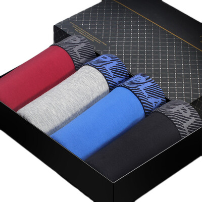 

PLAYBOY Playboy 5792 Men&39s underwear flat pants men&39s underwear increase cotton youth breathable underwear 4 gift box mixed color XXL