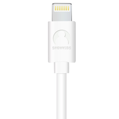 

Snowkids MFi certification 15 m Apple 76 5s data cable dual protective cover mobile phone charger line power cord white support iphone5 6s 7P SE etc
